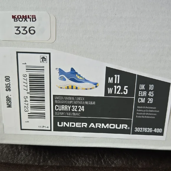 Under Armour Blue and Yellow Men's Sneakers - Picture 2 of 11